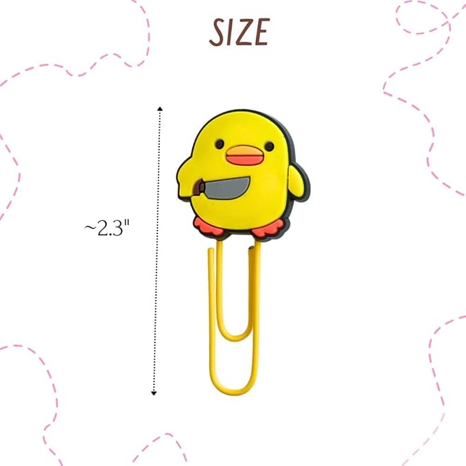 9PC Fun Paperclips Funny Paper Clips Binder Bookmarks Holder Cute Cool Cute Decorative Weird Kawaii Novelty Colorful Unique Office Supply Work Supplies for Adults Teachers Coworkers Accessories Gifts