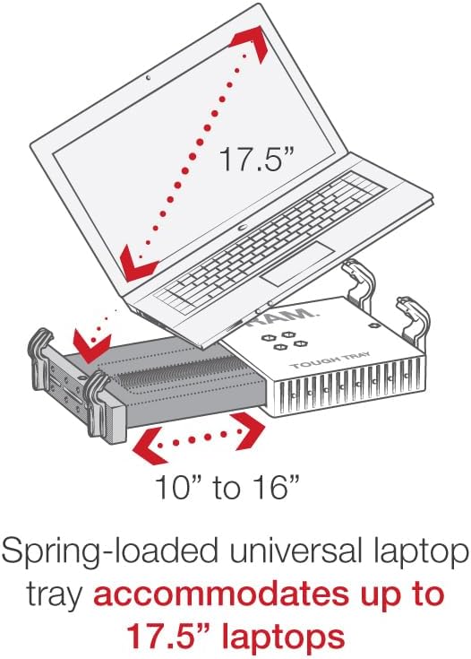 RAM Mounts Tough-Tray Spring Loaded Laptop Tray RAM-234-3