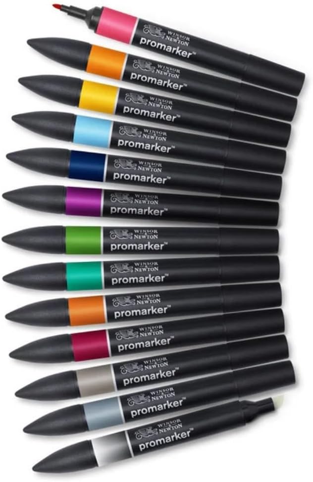 Winsor & Newton ProMarker Set, 12 Count, Tattoo Tones