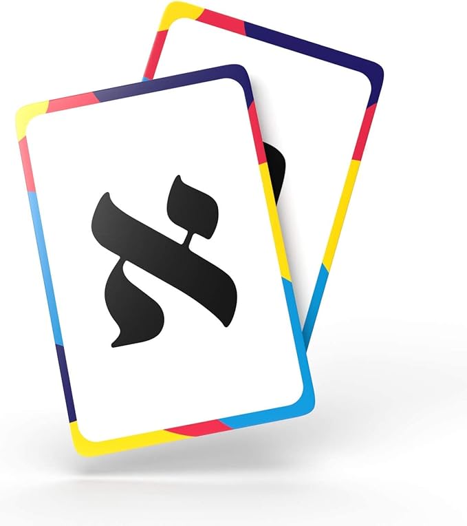 The Dreidel Company Alef Bet Flash Cards Aleph Beis Jewish Alphabet Flashcards (Single)
