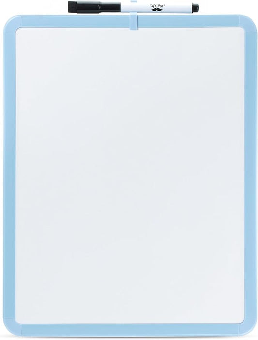Mr. Pen- Dry Erase Board, 14” x 11” with a Black Dry Erase Marker, Small Mini White Board for Students