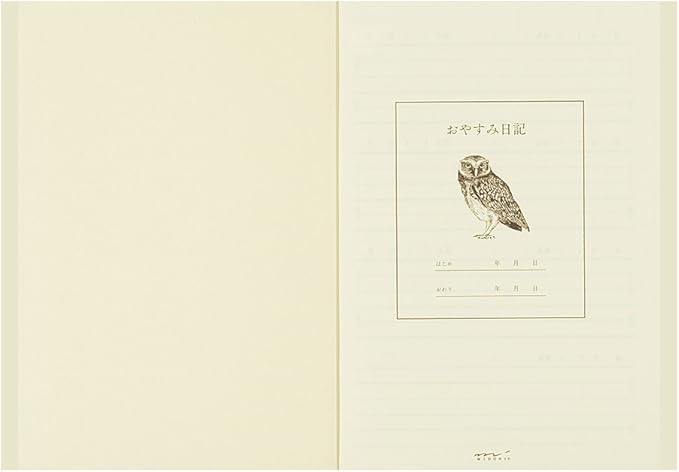 DESIGNPHIL Midori 12870006 Notebook Diary, Night A, Owl