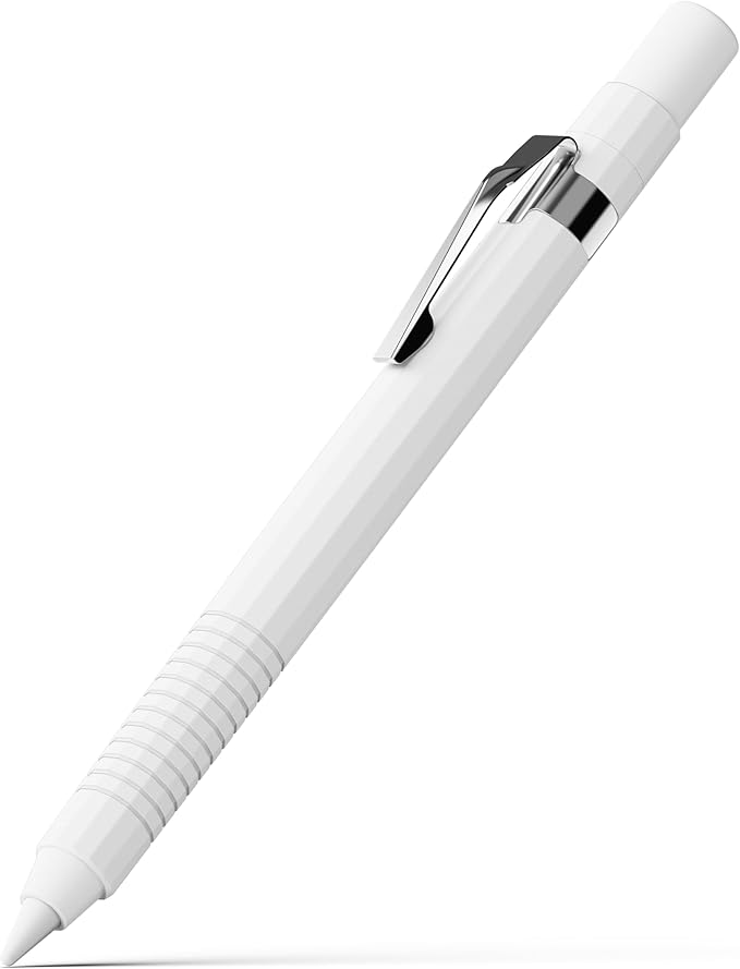 Ringke Silicone Drafting Pencil Case Compatible with Apple Pencil USB-C Case, Perfect Grip Silicone Protective Cover Sleeve Accessories - White