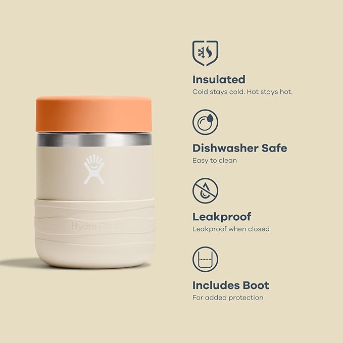 Hydro Flask Insulated Food Container - Snack Container for Kids and Lunch Box - 12 Oz Food Jar in Koala Gray