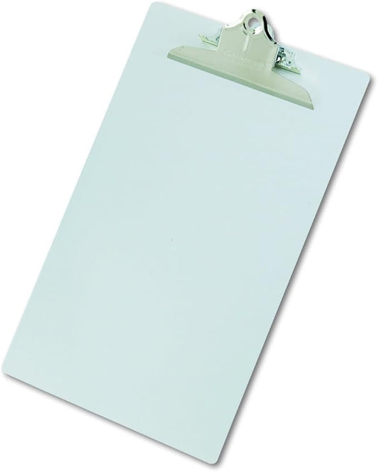 Saunders Recycled Aluminum Clipboard with High-Capacity Clip, 1" Clip Capacity, Holds 8.5 x 14 Sheets, Silver