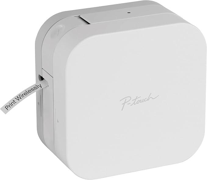Brother P-Touch Cube Color Smartphone Label Maker, Bluetooth Wireless Technology, Multiple Templates Available for Apple & Android Compatible – White