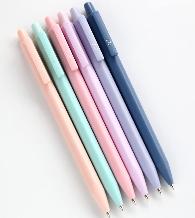 Solid Colors Mechanical Pencils 0.7mm Triangle Shape Automatic Pencil for Writing Office School Supplies Gift Pack of 6 pcs