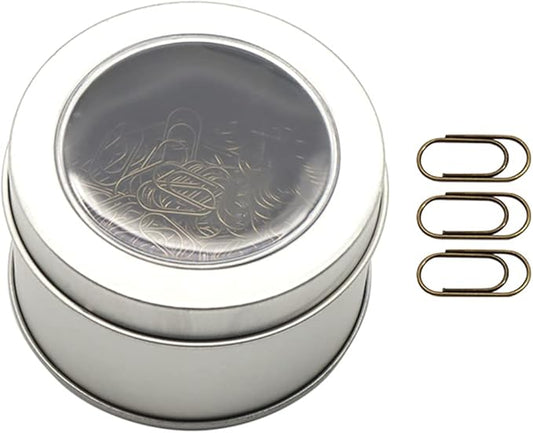 200pcs Bronze Mini Paper Clips Cute Paperclips Smooth Stainless Steel Wire Bookmarks in Tinplate Paper Clips Dispenser Holders for Desk Accessories Organizers (Simple Mini Fat Style, Bronze)