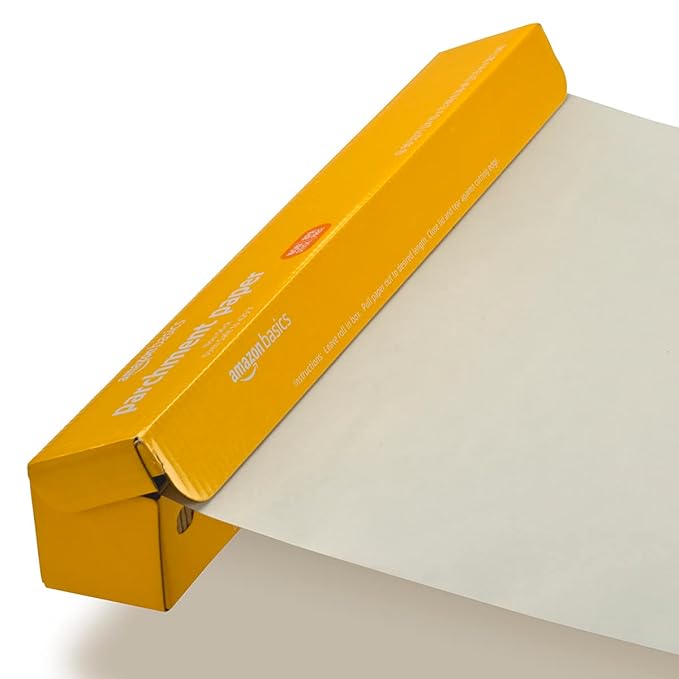 Amazon Basics Parchment Paper for Baking, Non-Stick, 90 Sq Ft Roll, (Pack of 2)