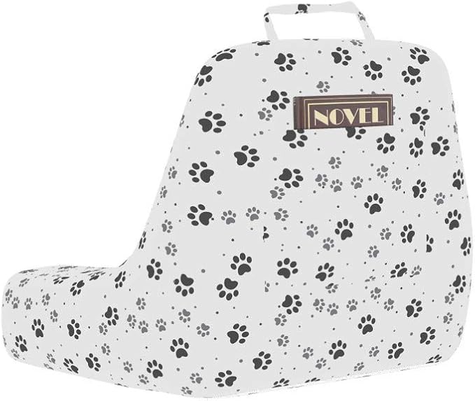 Ambesonne Paw Print Reading Pillow Cover, Repeating Greyscale Dog and Cat Feet Pattern with Irregular Dots, Unstuffed Printed Bed Rest Case from Soft Fabric, XL Size, Grey Charcoal Grey White