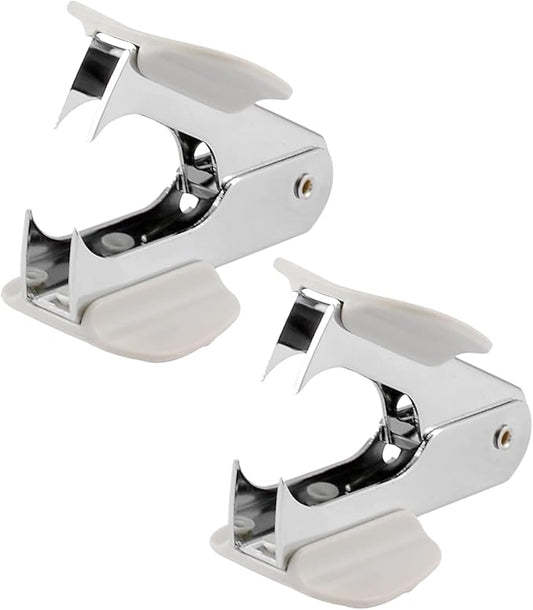 2Pcs White Steel Pine Style Staple Remover for 24/6 26/6 Staple Removers White Staples Stapler Remover Office and School Supplies Staplers and Punches
