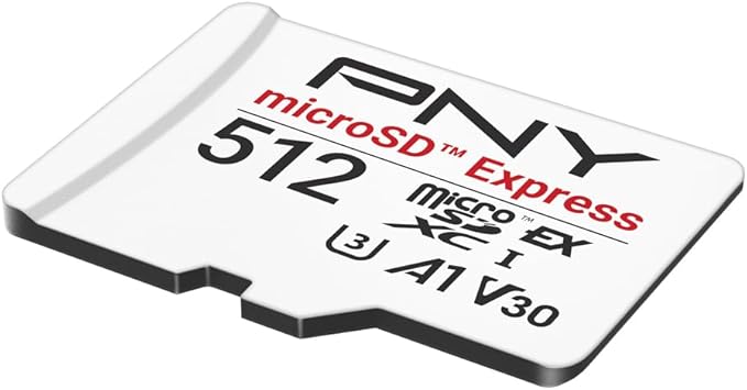 PNY microSD Express 512GB UHS-I U3 V30 A1 microSDXC Flash Memory Card, up to 890 Read & up to 810 Write, Ideal for microSD Express Compatible Devices Like Nintendo Switch 2