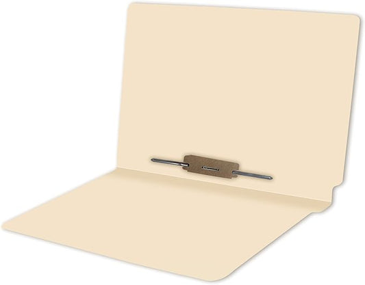 Manila File Folders, Doctor Stuff, Manila Letter Size Reinforced End Tab Folders with 2” Bonded Fastener on Inside Back in Position 5, 14 pt Manila Stock, Box of 50