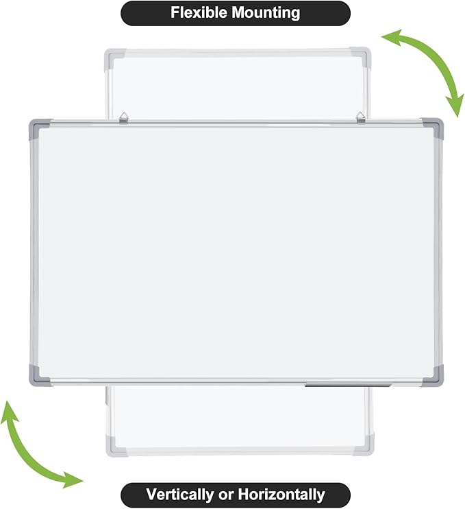 Tinlade 3 Pack Dry Erase Boards, Magnetic Dry Erase White Board Bulk Silver Aluminum Framed Whiteboard Message Presentation Wall Mounted for School Office and Home(36 x 24 Inch)