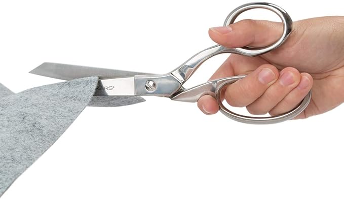 Fiskars Forged Scissors - 8" Stainless Steel - Paper and Fabric Scissors for Office, Arts, and Crafts - Silver