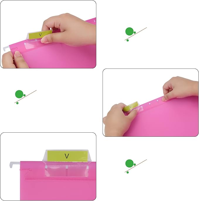 30 Pcs PP Hanging File Folders Letter Size,Hanging Folders with Tabs,File Folders for Filing Cabinet Hanging Files for Bulky Files,Medical Charts,Office AMD School Desktop File Storage