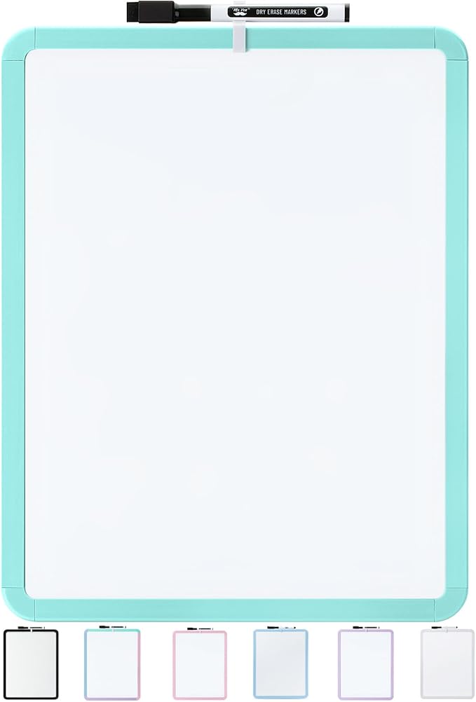 Mr. Pen- Dry Erase Board, 14” x 11” with a Black Dry Erase Marker, Small Mini White Board for Students