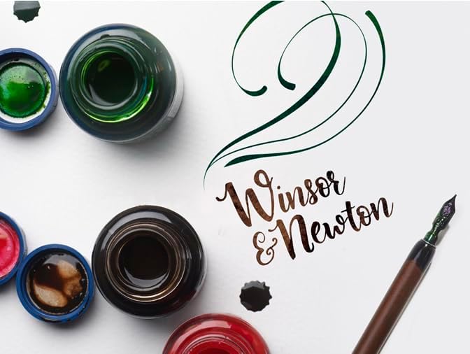 Winsor & Newton Calligraphy Ink, 30ml (1-oz) Bottle, Lemon Yellow