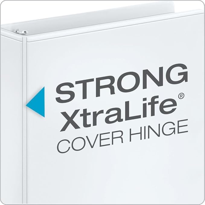 Cardinal Performer ClearVue Non-Locking Round Ring Binder, 1-Inch, White (67224)