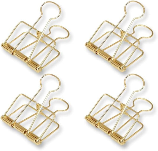 4Pcs Golden Hollow Out Long Tail Wire Binder Clips Paper Binder Clip Large 51mm Binder and Paper Clips Small in Size and Light in Weight,Clips, Clamps and Rings,Clips, Clamps and Rings
