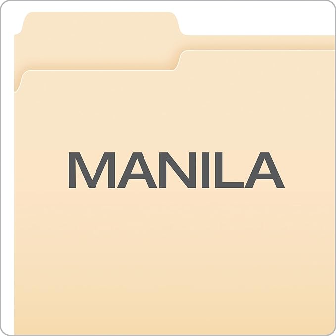 Pendaflex File Folders,Letter Size,1/3 Cut,Manila,250 per Box (752250),(Pack of 2)