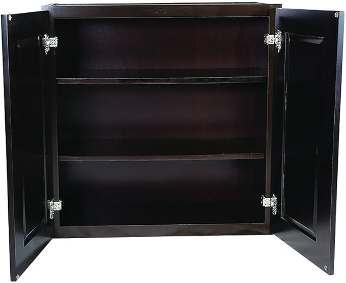 Design House Brookings Shaker Unassembled Wall Kitchen Cabinet W3030, 30 W x 12 D x 30 H, Brown, Solid Wood, Design House, 562330