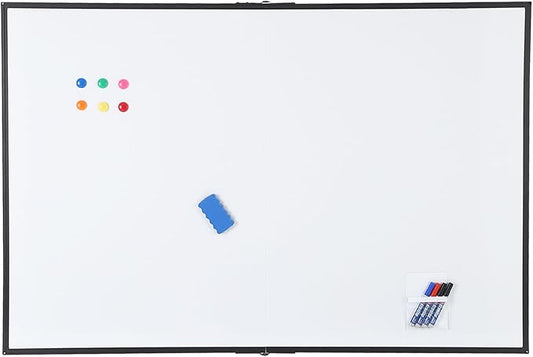Magnetic Whiteboard 60x40 Inch - Large Dry Erase Board for Wall with Aluminum Frame & Deep Pen Tray - Smooth Writing Surface for Office, Classroom, Home & Conference Room