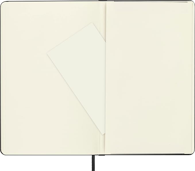 Moleskine Classic Notebook, Large, Plain, Black, Hard Cover (5 x 8.25)