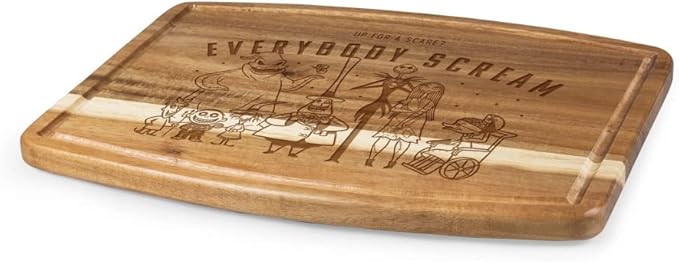 PICNIC TIME Disney Nightmare Before Christmas Ovale Acacia Cutting Board, Serving Board, Charcuterie Board, (Acacia Wood)