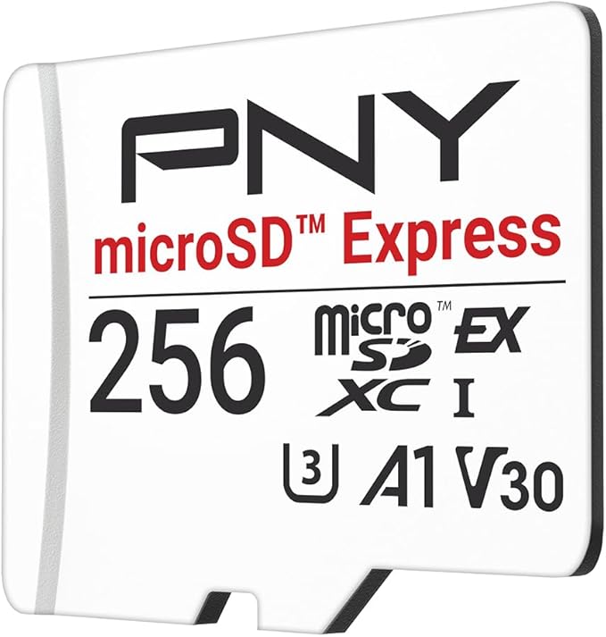 PNY microSD Express 256GB UHS-I U3 V30 A1 microSDXC Flash Memory Card, up to 890 Read & up to 750 Write, Ideal for microSD Express Compatible Devices Like Nintendo Switch 2