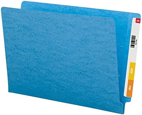 Smead End Tab File Folder, Shelf-Master Reinforced Straight-Cut Tab, Legal Size, Blue, 100 per Box (28010)