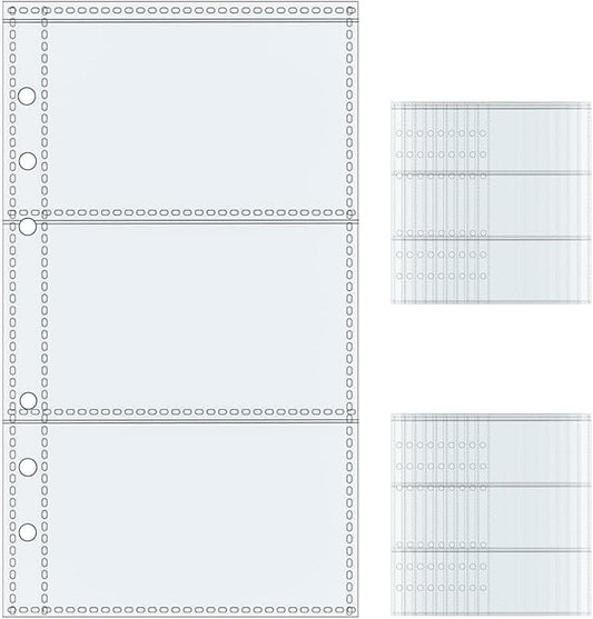 NatSumeBacis 20 A6 Binder Pockets Zipless Double-Side 3 Envelopes 2.2" x 3.5" Card Protectors for Photos Bills Organizer (A6 3 Double-Sided Pockets)