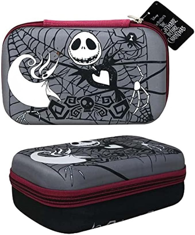 Disney Nightmare Before Christmas Molded EVA Pencil Case Jack Zero and Oogie Boogie Zippered School Supply Pouch