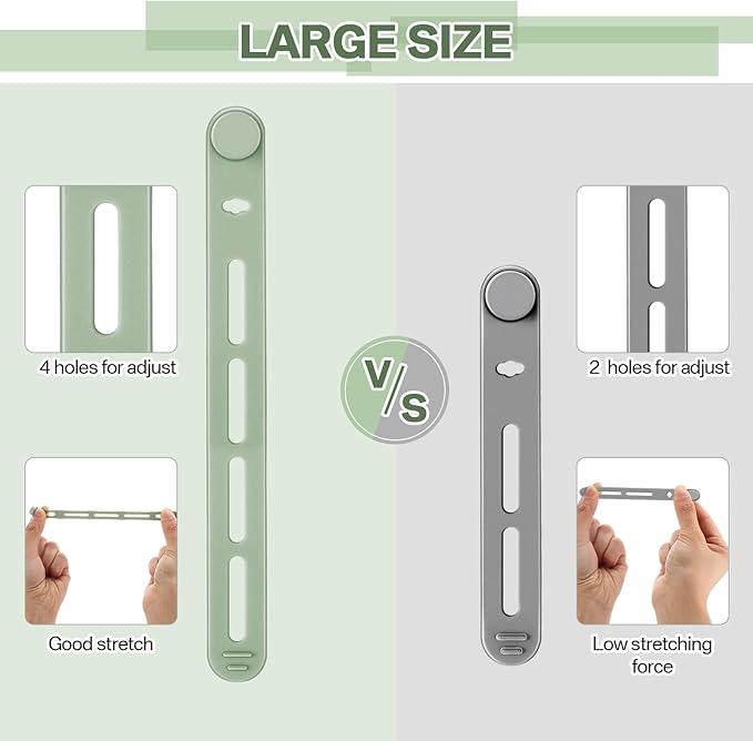 42 Pcs Silicone Cable Ties Reusable Cord Straps Multipurpose Elastic Cable Organizer for Bundling Fastening Earphone Phone Charger Home Office School(Multicolor,5.12 Inch)