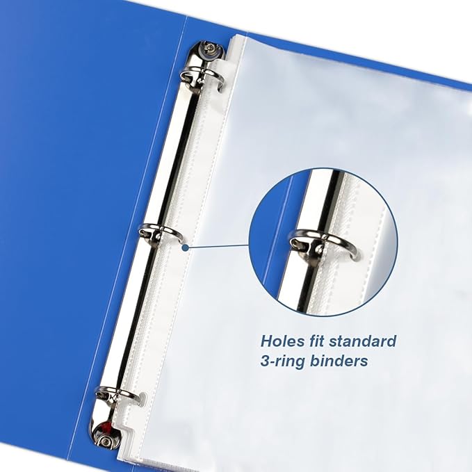 70Pack Sheet Protectors, Clear Heavy Duty Plastic Page Protectors for 3 Ring Binder, Top Loading Sheet Protectors 8.5 x 11” for Photo, Paper, Document Protector