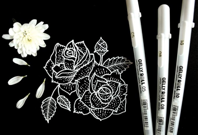 Sakura 57454 Gelly Roll Classic Ass't (05/08/10) 3pk Pen, White