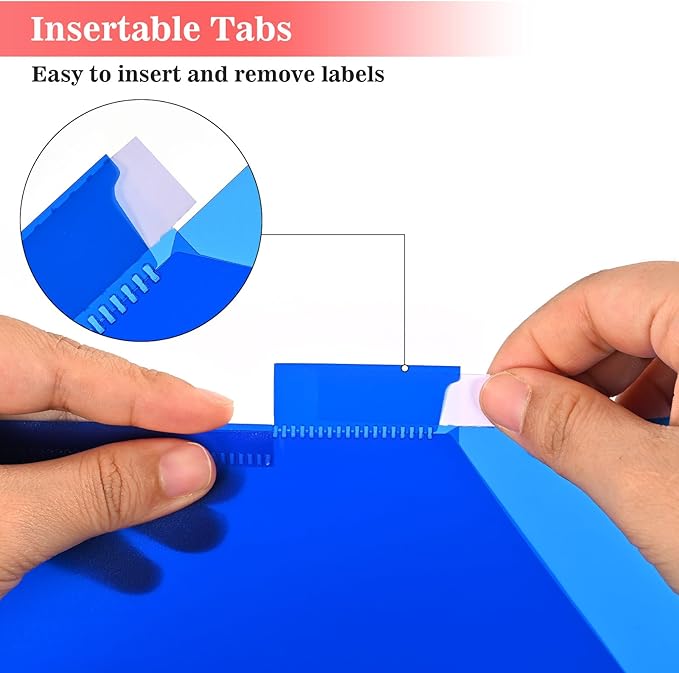 Binder Index Dividers with Tabs, 48 Count 3 Ring Binder Dividers with Pockets, 8 Tab Dividers for 3 Ring Binder, Plastic Sheet Protectors for US Letter Size, 8 Color Tab Dividers,6 Packs