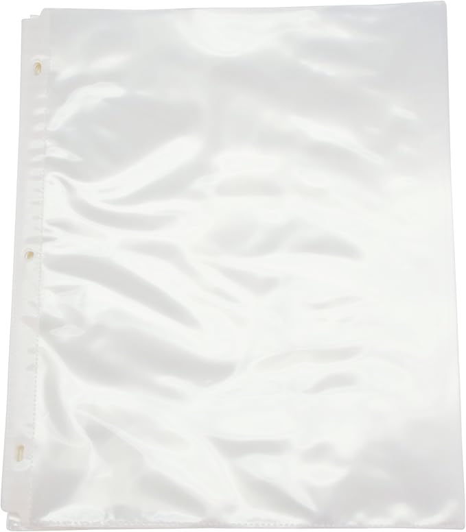 School Smart Top Load Heavyweight Polypropylene Non Glare Sheet Protectors - Pack of 50 - Clear - 084904