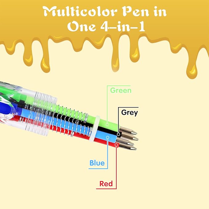 35 Pack Mini Multicolor Pens in One 4-in-1 Fun Pens for Kids Cute Ballpoint Pen Bulk for Birthdays and Children's Parties Fun Gifts Assorted Ink Kawaii Pen