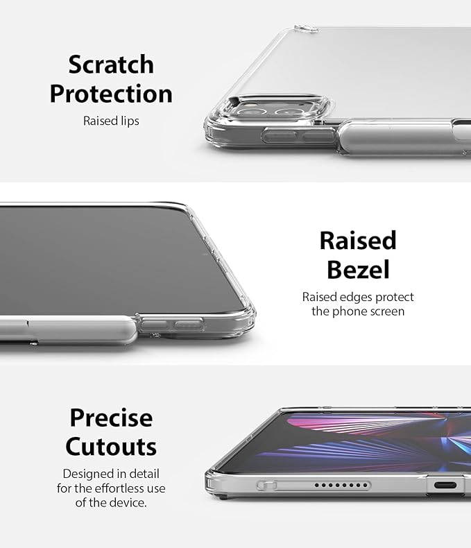 Ringke Fusion [Case + Pencil Holder] Compatible with iPad Pro 11 Inch Case (4th 2022, 3rd 2021, 2nd 2020, 1st 2018) Transparent Hard Back Shockproof Double Air Pocket Bumper - Clear