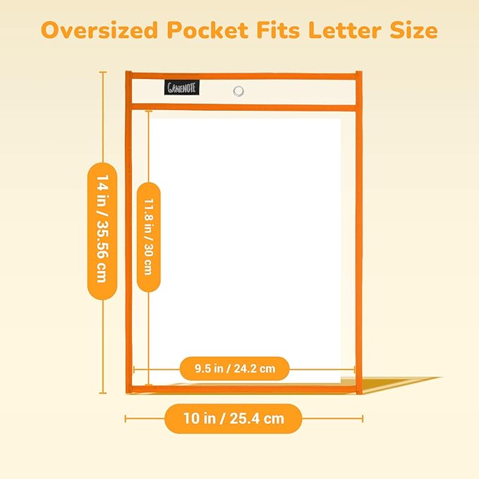 Gamenote 55 Pack Dry Erase Pockets with 5 Rings, 11 Assorted Colors 10x14 Oversized Reusable Plastic Sleeves, Clear Sheet Protectors, Teacher Supplies for Classroom Organization