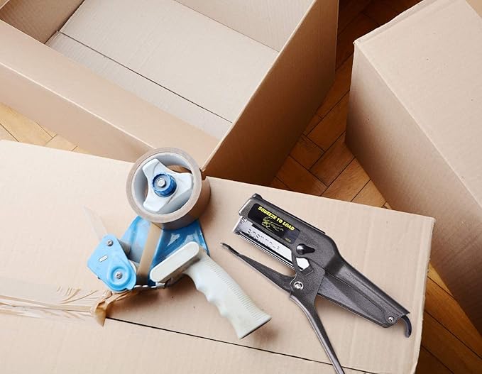 Bostitch Office B8 Plier Heavy Duty Stapler with 1250 1/4" Staples - Full Strip Metal Bostitch Stapler for Cardboard, Paper and Fabric (45 Sheet Capacity)