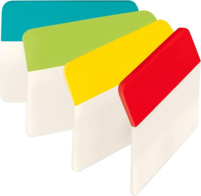 Post-it Tabs, 2 in Angled Solid, Assorted Primary Colors, 6 Tabs/Color, 4 Colors, 24 Tabs/Pack (686A-ALYR) (Pack of 2)