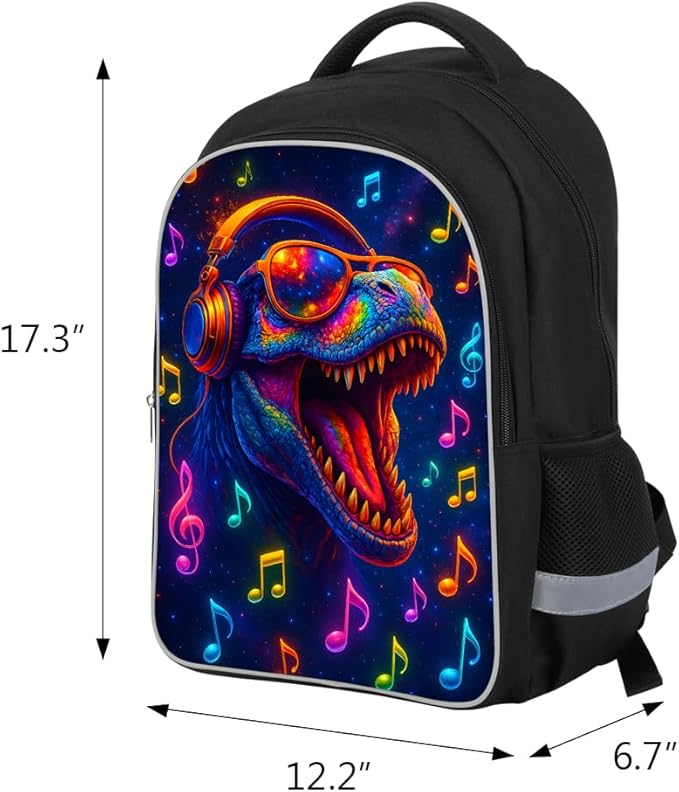 School Backpack for Boys 17" Boys Backpack for Kids Children Teens Elementary Middle School - Students Bookbag Ages 6-18 Travel Back Pack Dinosaur