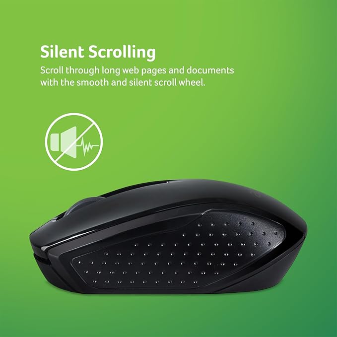acer RF Wireless Mouse M501 (Black), Works with Chromebook, with USB Plug and Play for Right/Left Handed Users (for Chromebooks, Windows PC & Mac, (Pack of 1)