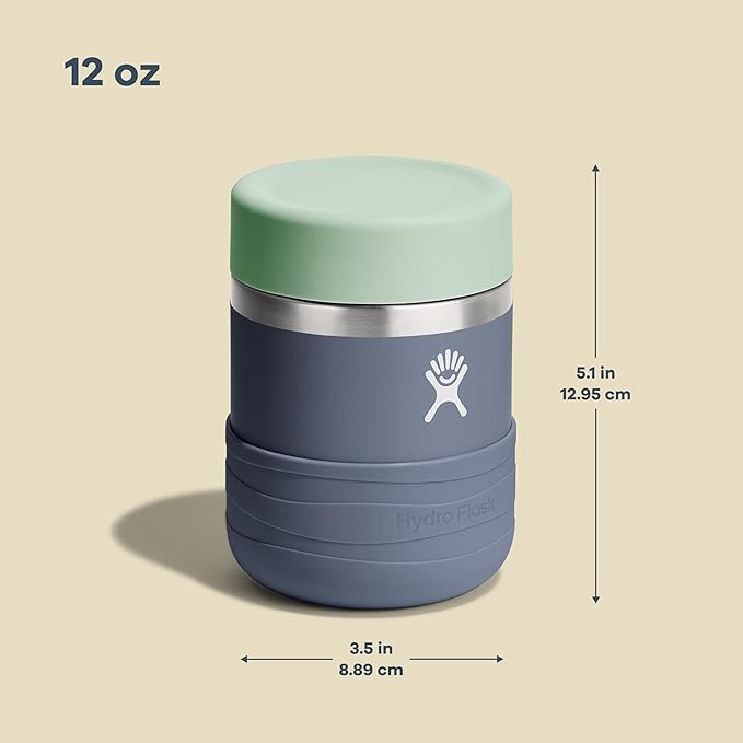 Hydro Flask Insulated Food Container - Snack Container for Kids and Lunch Box - 12 Oz Food Jar in Koala Gray