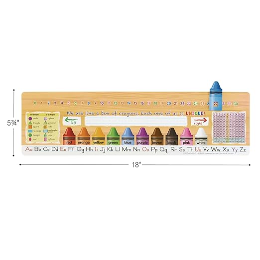 Really Good Stuff Deluxe Slide-to-Learn Counting Crayon Desktop Helpers- Set of 24