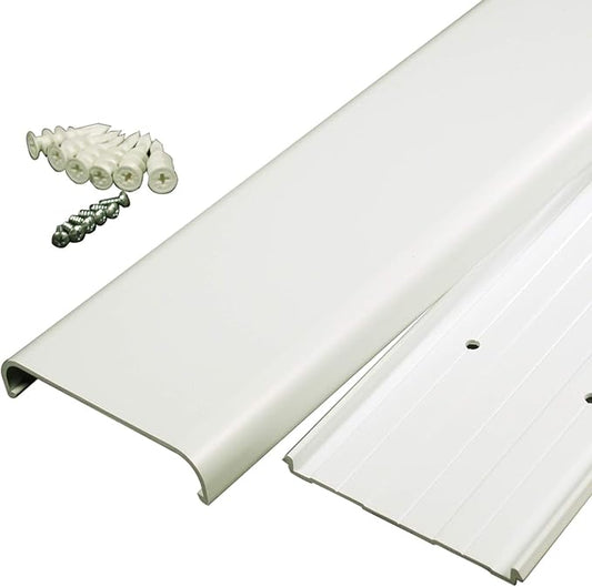 Legrand Wiremold C33 30 Inch Flat Screen TV Cord Cover Kit, Organizer for Wall, Holds Up to 10 Cords or Cables, White (1 Pack)