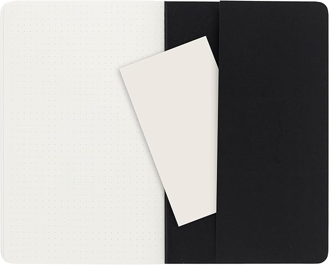 Moleskine Cahier Journal, Soft Cover, Large (5" x 8.25") Ruled/Lined, Black, 80 Pages (Set of 3)