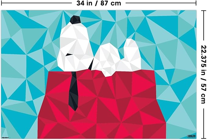 Peanuts: Astronomy-Geometry - Snoopy Wall Poster, 34L" x 22.4W", Poster & Mount Bundle